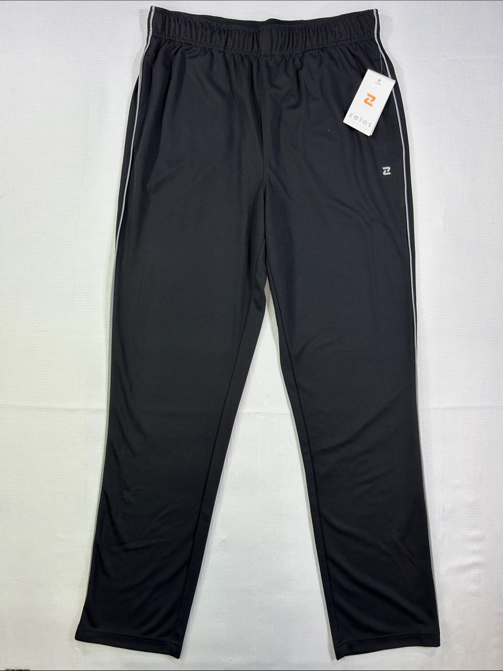 NWT Zelos Men’s Athletic Track Pants Medium Black UPF 30 Moisture Wicking